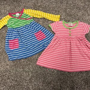 Hanna Andersson Multi-color Striped Dresses - Girls Size 3T